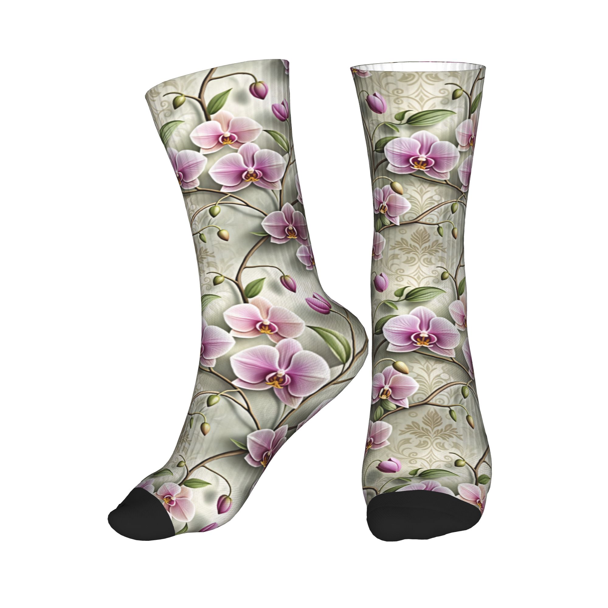 Vintage Fashion Dress - Orchidea Lavanda Floreale in Rilievo 3D