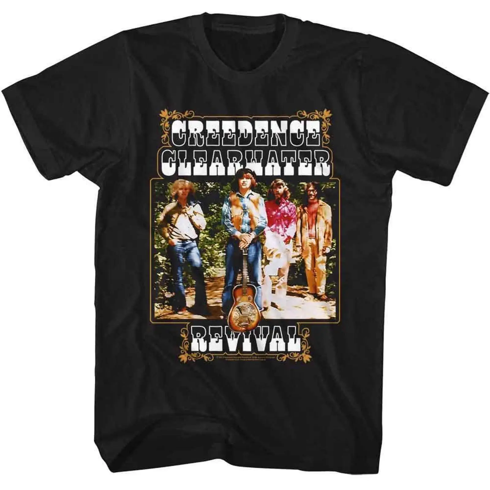 Vintage Fashion Revival - Maglietta nera Creedence Clearwater Revival Band