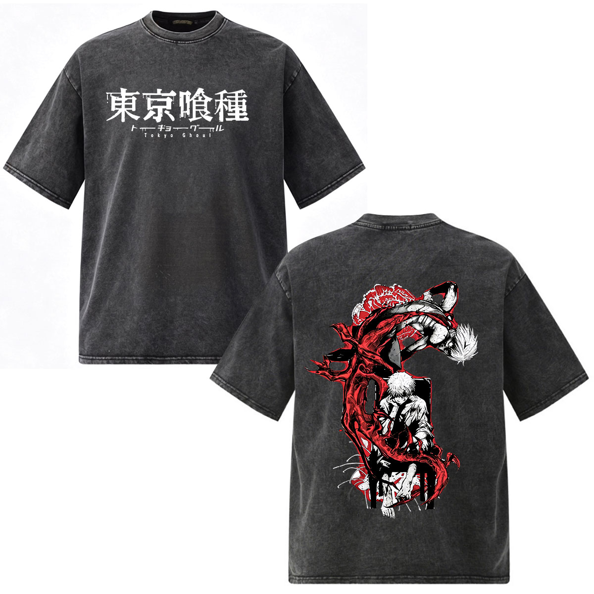 Vintage Fashion In Tokyo - T-Shirt Anime Tokyo Ghoul Ken Kaneki,