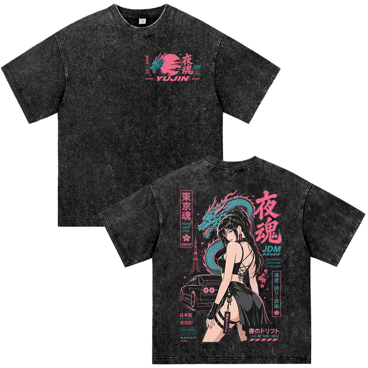 Vintage Fashion In Tokyo - T-shirt Vintage Lavata Anime Initial D
