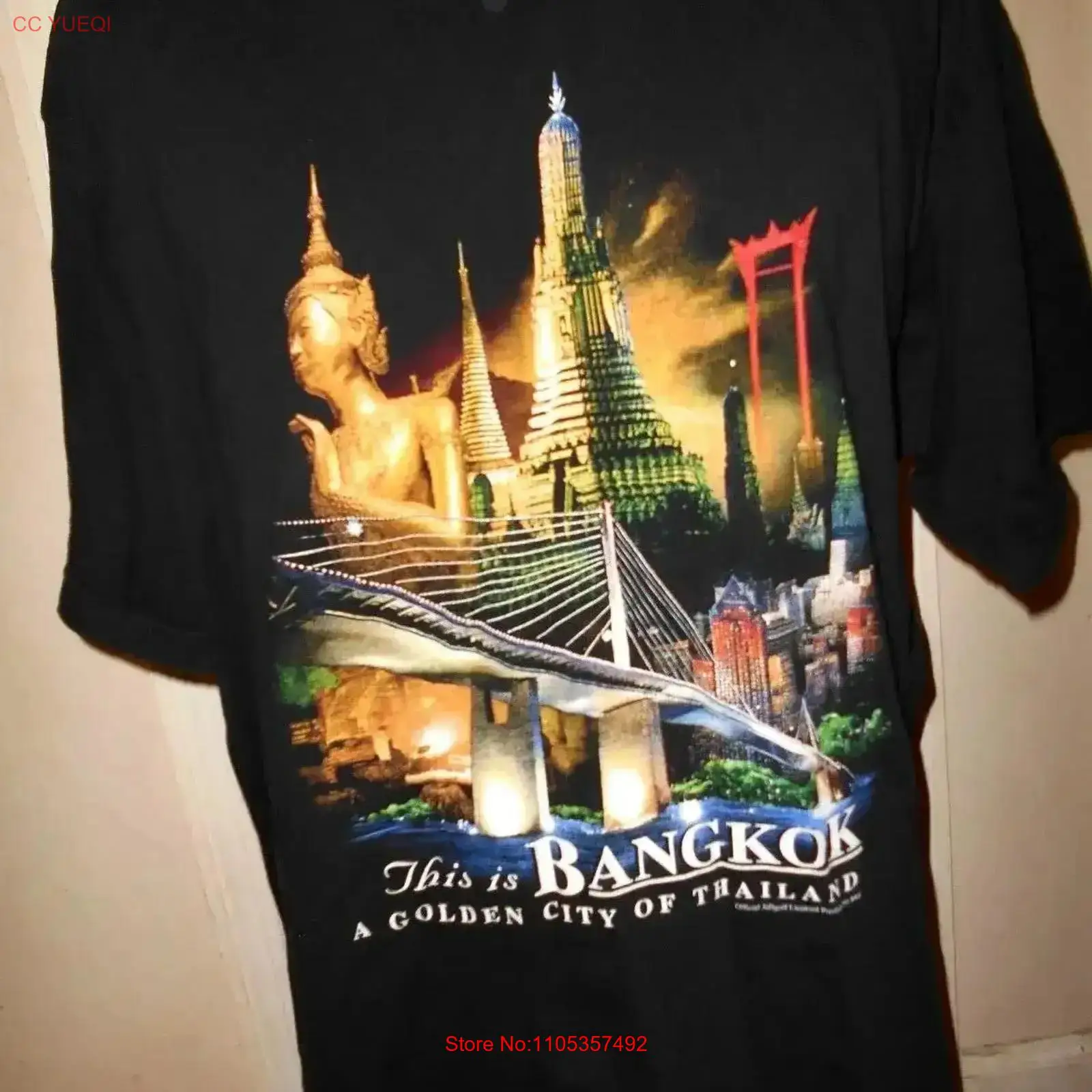 Vintage Fashion Bangkok - Jolicolf T-shirt nera da uomo XL
