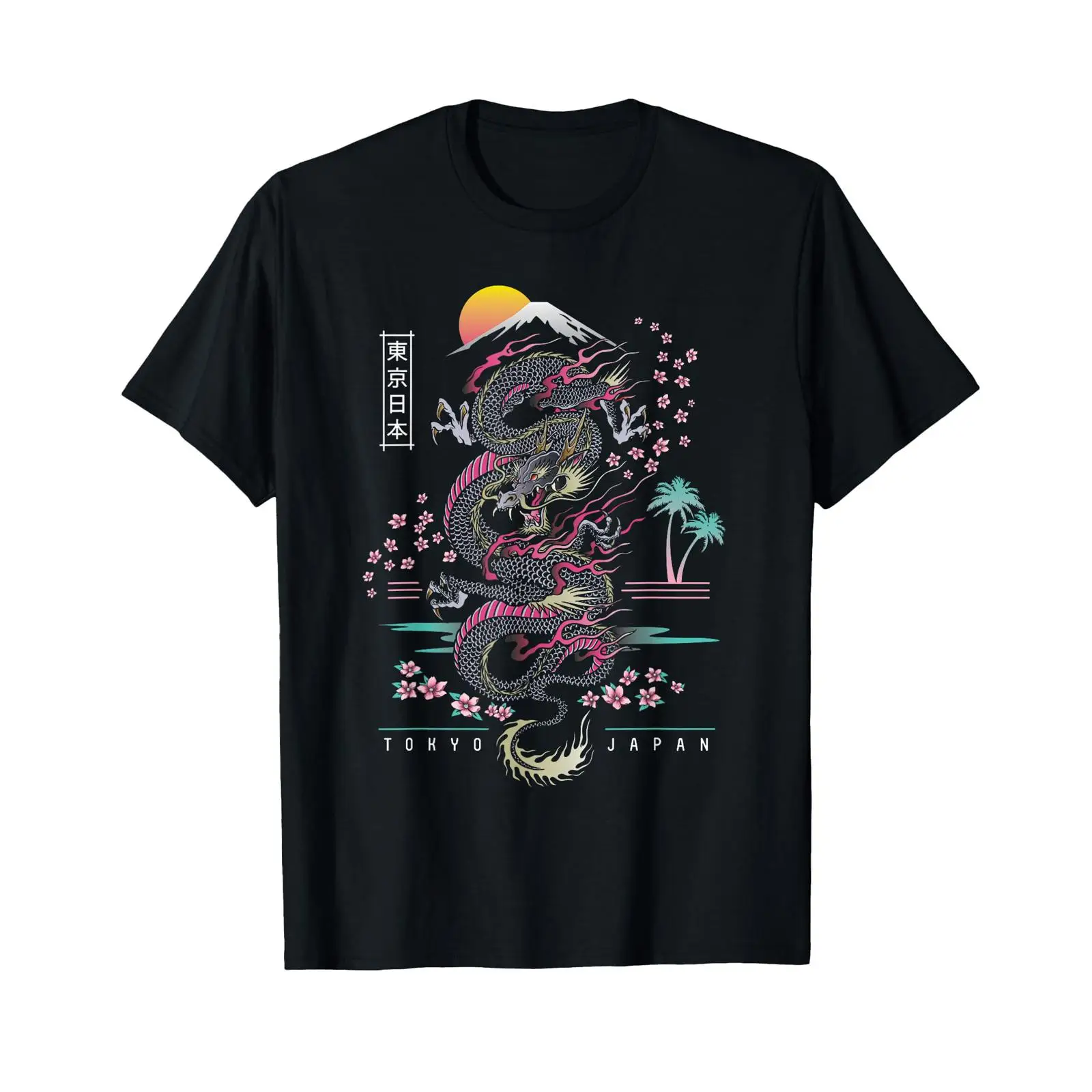 Vintage Fashion In Tokyo - Maglietta giapponese Tokyo Dragon in stile