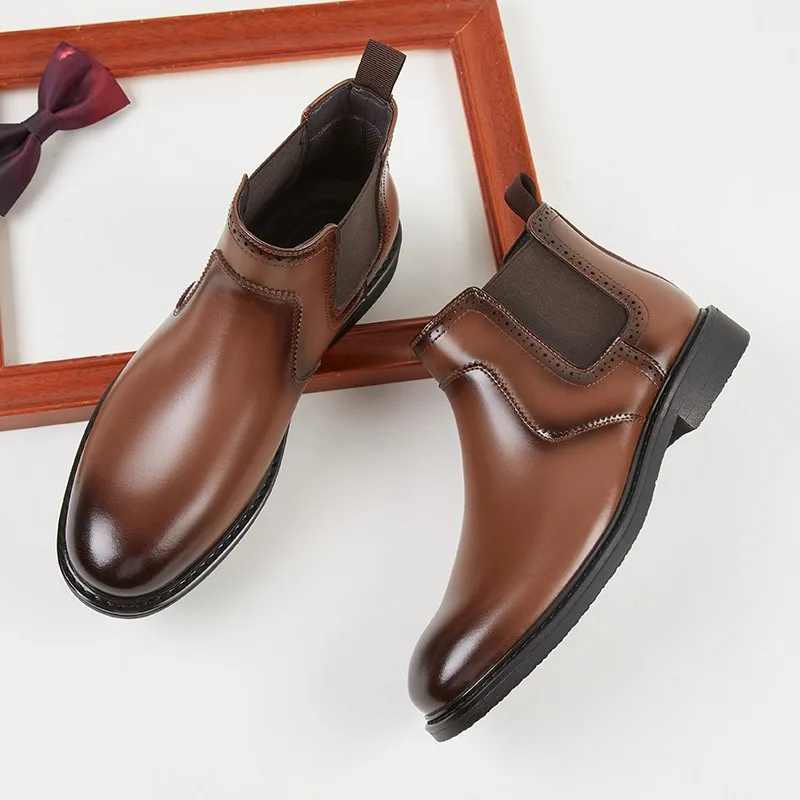 Vintage Fashion Boots - Stivali Oxford in pelle da uomo