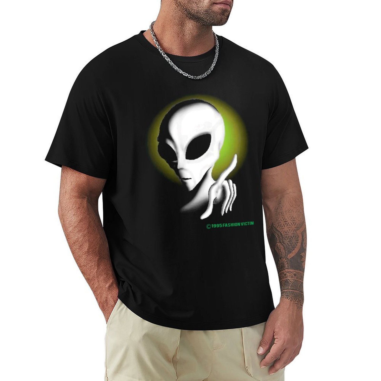 Vintage Fashion Victim - 1995 ALIEN T-Shirt Vintage Fluorescente alla