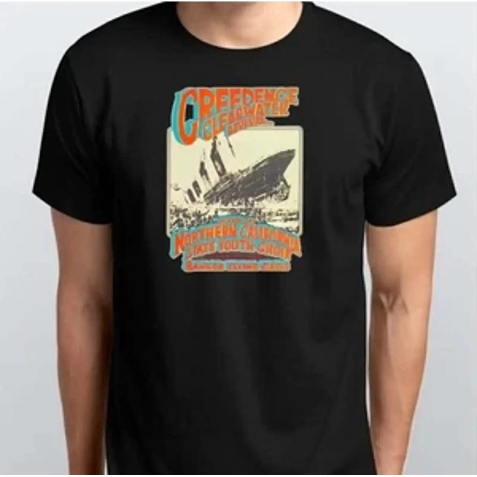 Vintage Fashion Revival - T-shirt Creedence Clearwater Revival 90 Concert