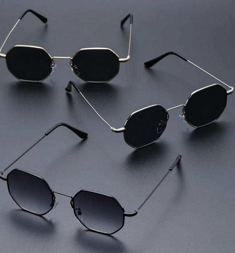 Vintage Fashion Streetwear - Occhiali da sole quadrati piccoli e