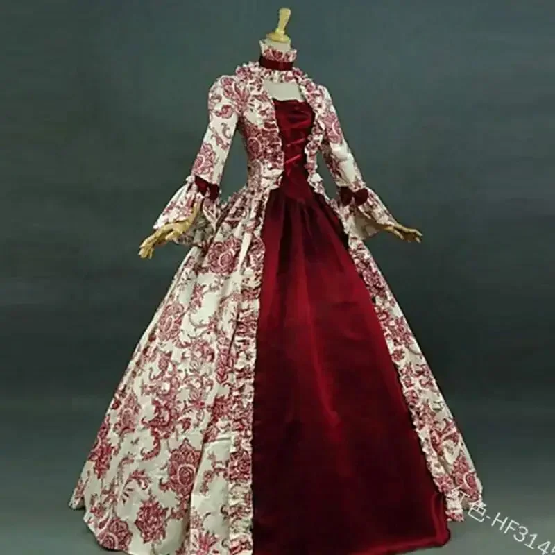 Vintage Fashion Dress - Abito Gotico Medievale Rinascimentale Taglia Grande,