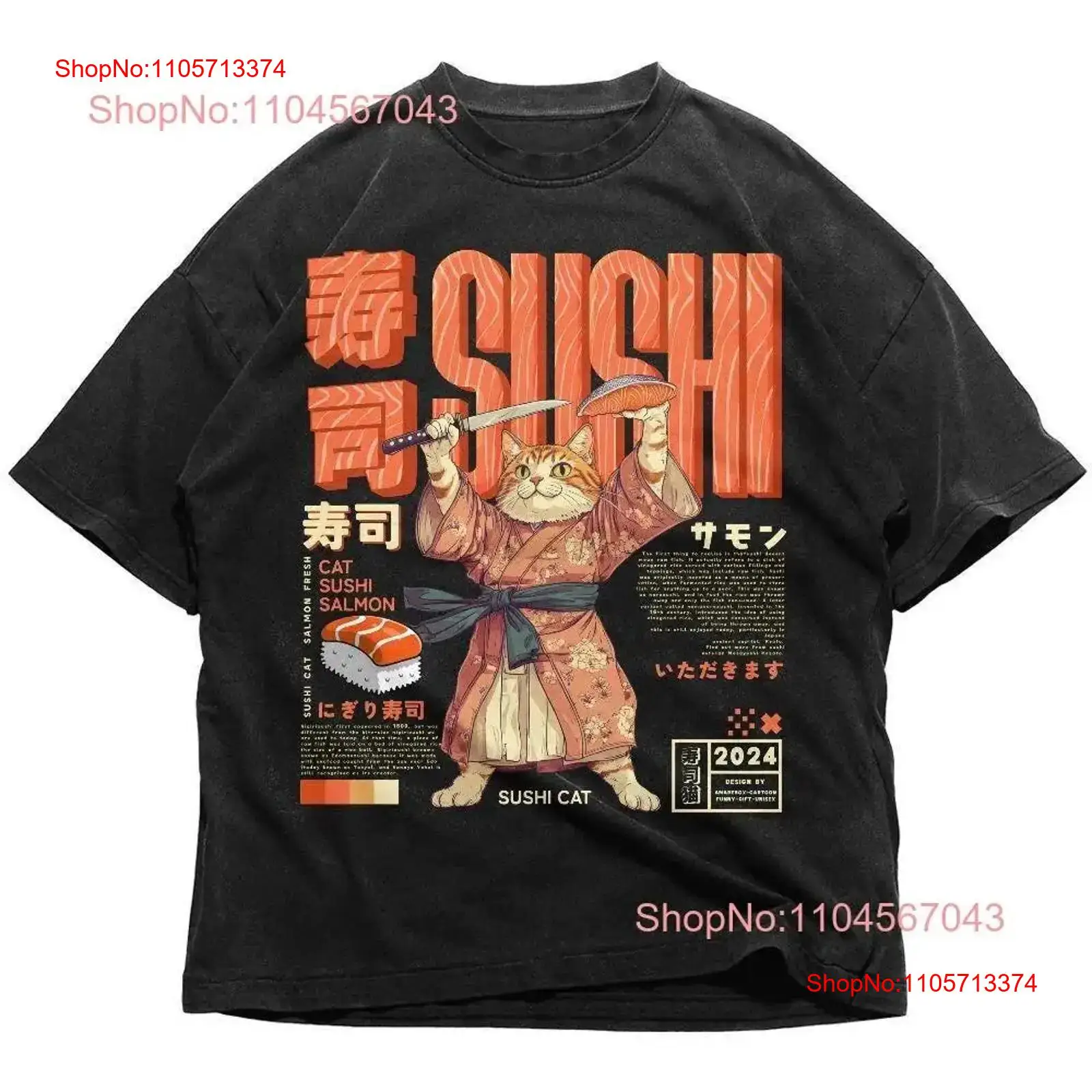 Maglietta giapponese Sushi Cat - Vintage Fashion In Tokyo recensione e prezzo