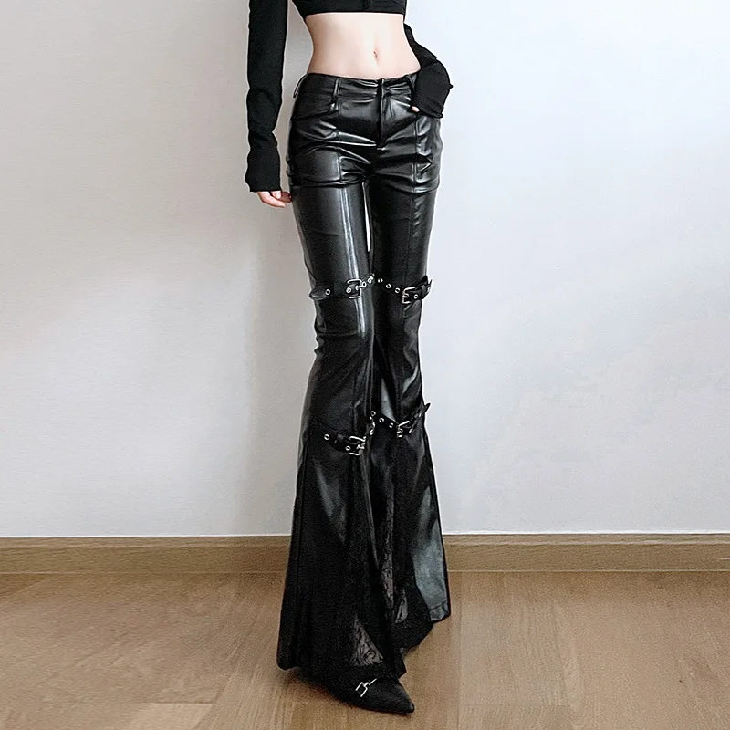 Pantaloni svasati in pelle PU  - Vintage Fashion Streetwear recensione e prezzo