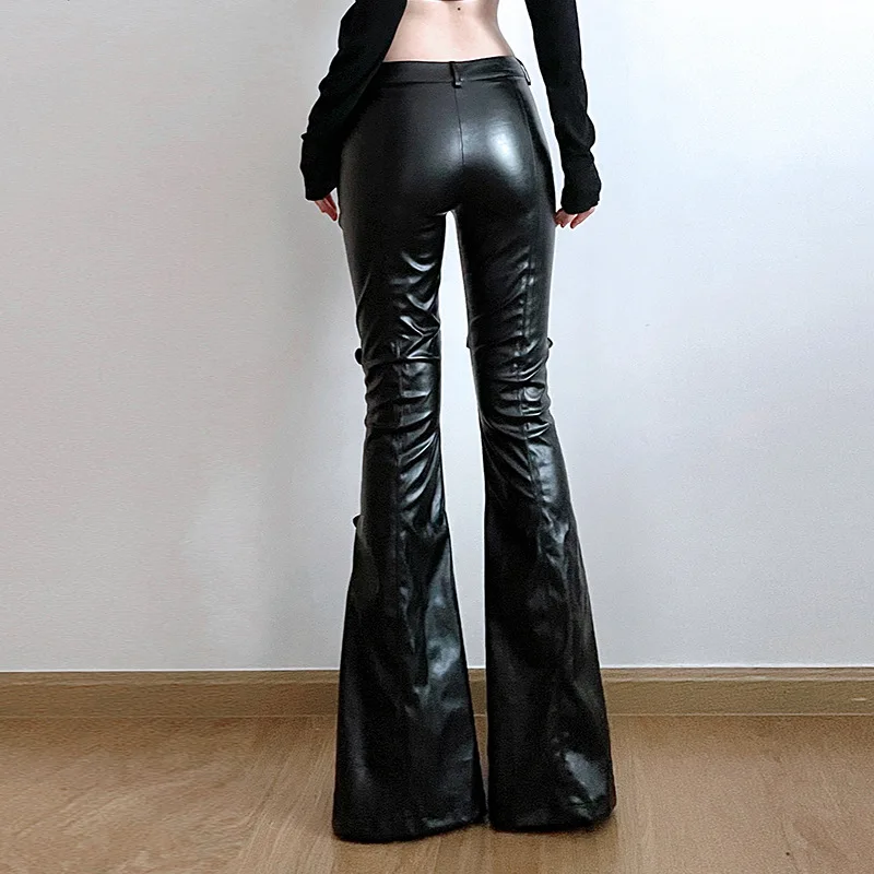 Pantaloni svasati in pelle PU  - Vintage Fashion Streetwear recensione e prezzo